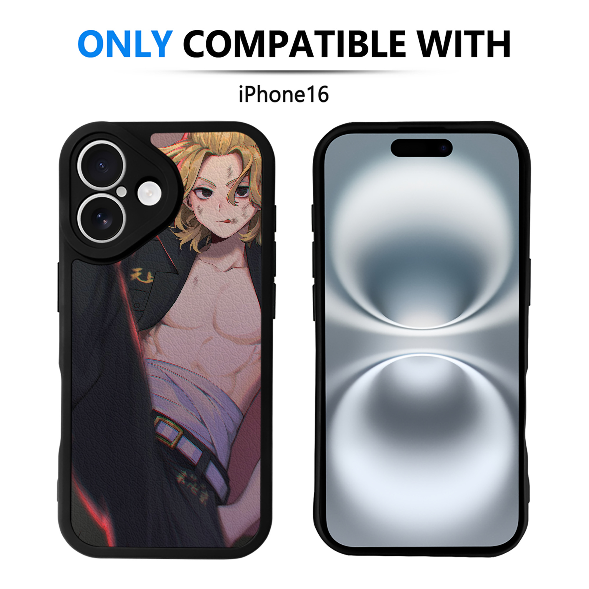 （画像用） 東京リベンジャーズ Tokyo Revengers 【iPhone 16シリーズ対応】シリコンスマホケース（レザー調） 材質：シリコン